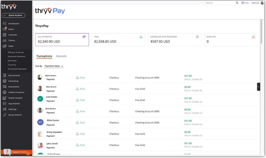 thryv AI payment collection tool for small businesss